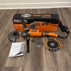 RIDGID R10202 15 Amp Corded 7 in. Twist Handle Angle Grinder NEW
