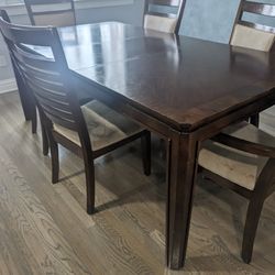 Dining Table With 6 Chairs and Extension 
