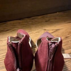 Style And Co Wine high Heels With Zipper 