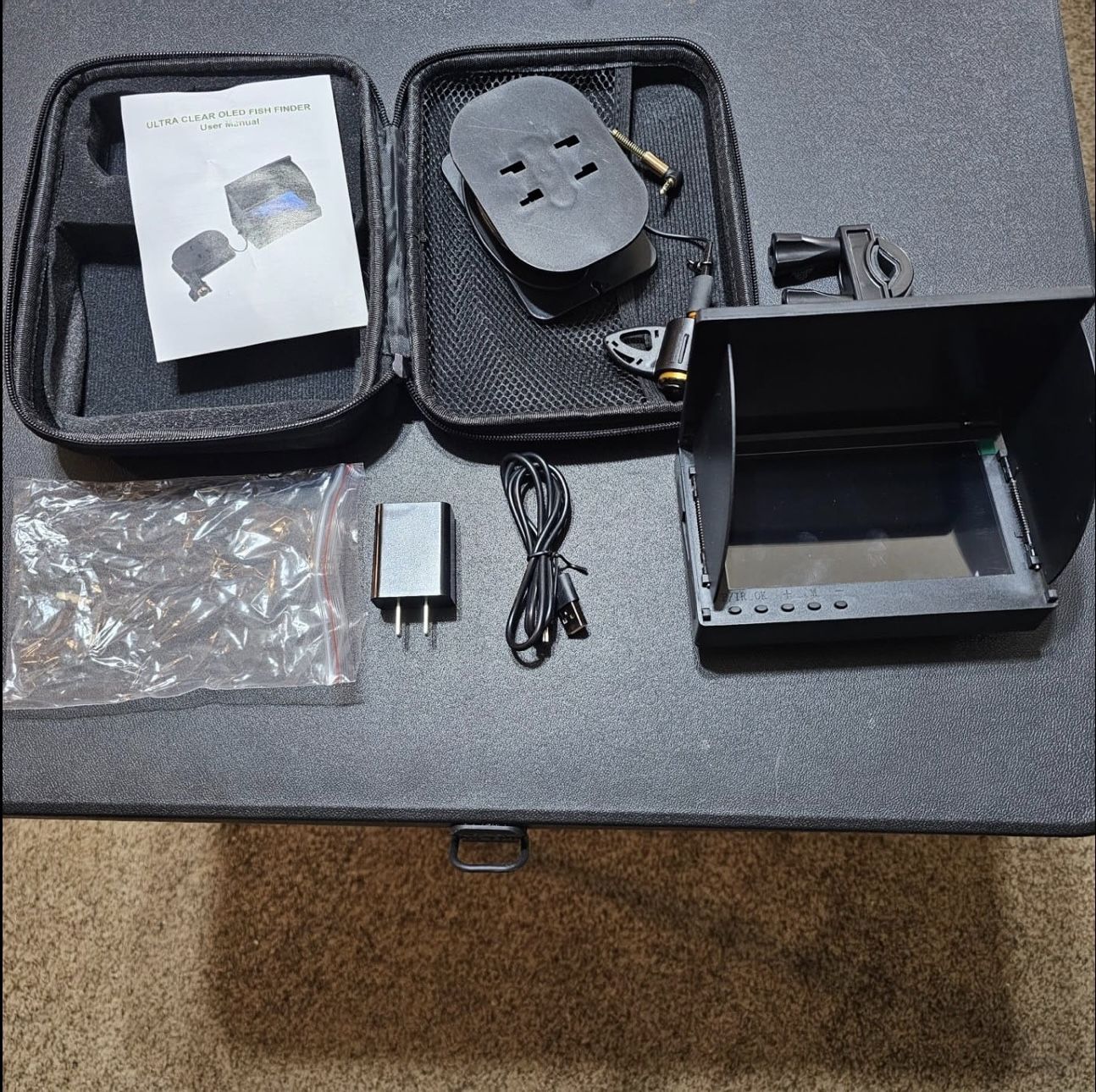 Underwater Fishing Camera: 6'' HD 1080P Ice Fishing Camera with OLED Display, 220° Wide-Angle Lens, 8 IR Lights, 25m/82ft Cable-DVR Portable Fish Find