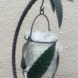 Metal Palm Tree Candle Holder