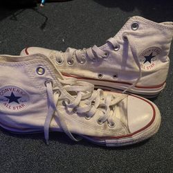 White Converse Chuck Taylor All-Stars, Size 9