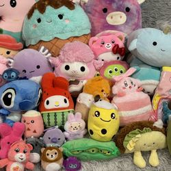 Lot of Stuffed Animals  Squishmallows And Friends - EUC 