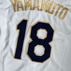 White with black and gold 2025 championship Mookie Betts, Freddie freeman,Ohtani, And Yamamoto  dodgers Jersey