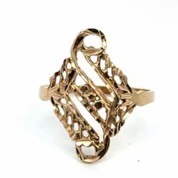 Woman’s Ladies 14k Yellow Gold Filigree Ring Size 6 GP3111800