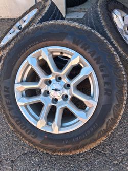 2024 OEM ORIGINAL TAKEOFFS CHEVY SILVERADO RST 18 INCH TIRES GOODYEAR ALL-TERRAIN 45 % $  575 FIRM.