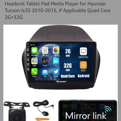 Hyundai Tucson Ix35 2010-2015 Android Navigation Stereo GPS Radio Reverse Camera Display 10" IPS Touchscreen Headunit