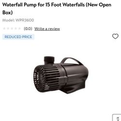 Water Fall Pump  3,600 Gph Fits Tubbing 1 1/2in. And 2 In