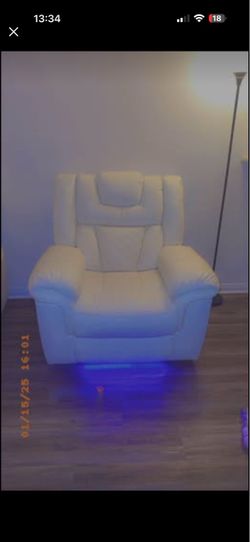 ✨ Luxury Power Recliner | LED Lights | USB Charging