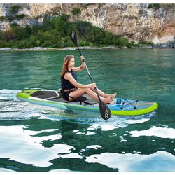 Hydro-Force Oceana Inflatable Convertible Stand-Up Paddleboard and Kayak Set 10’