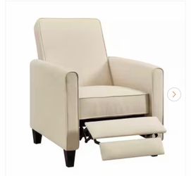 Cream, Push Back Recliner Chairs, Breathable Linen Recliner with Adjustable Footrest, Small Recliners Questions & Answers (13)