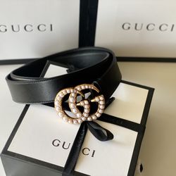 NWT Gucci Pearl Belt Designer Logo Size 90”36”