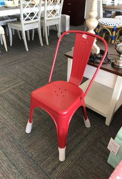 Red Metal Side Chair