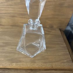Vintage Modern Fine Crystal Art Glass Decanter by Desna Made in Bohemia Czech 