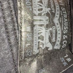 Charcoal Black Levi Jeans 501