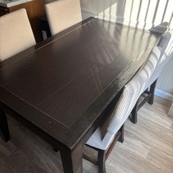 Kitchen Table 6 Ft X 2.5 Ft (4 Chairs Included) 