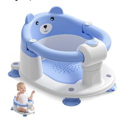 NEW-Baby Bath Seat for Babies 6 Months & up, Non-Slip Toddler Bath Seats for Babies Sitting Up, Safe Infant & Newborn Bathtub Chair with 4 Suction Cup