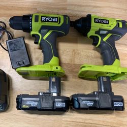 Ryobi 18v Cordless Drill Kit 