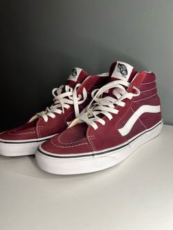 Men’s Burgundy Vans High Top Sneakers - Size 9