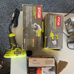 Power Tools with cords, almost new.  Take All Three !!  Small Room to Negotiate ,