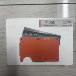 Ridge Slim RFID Blocking Wallet ORANGE - NEW 