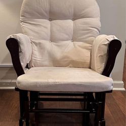 Ivory Glider Chair Cherry Wood