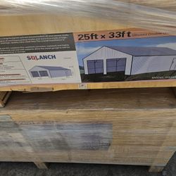 New  double garage metal shed kit 25ft x 33ft