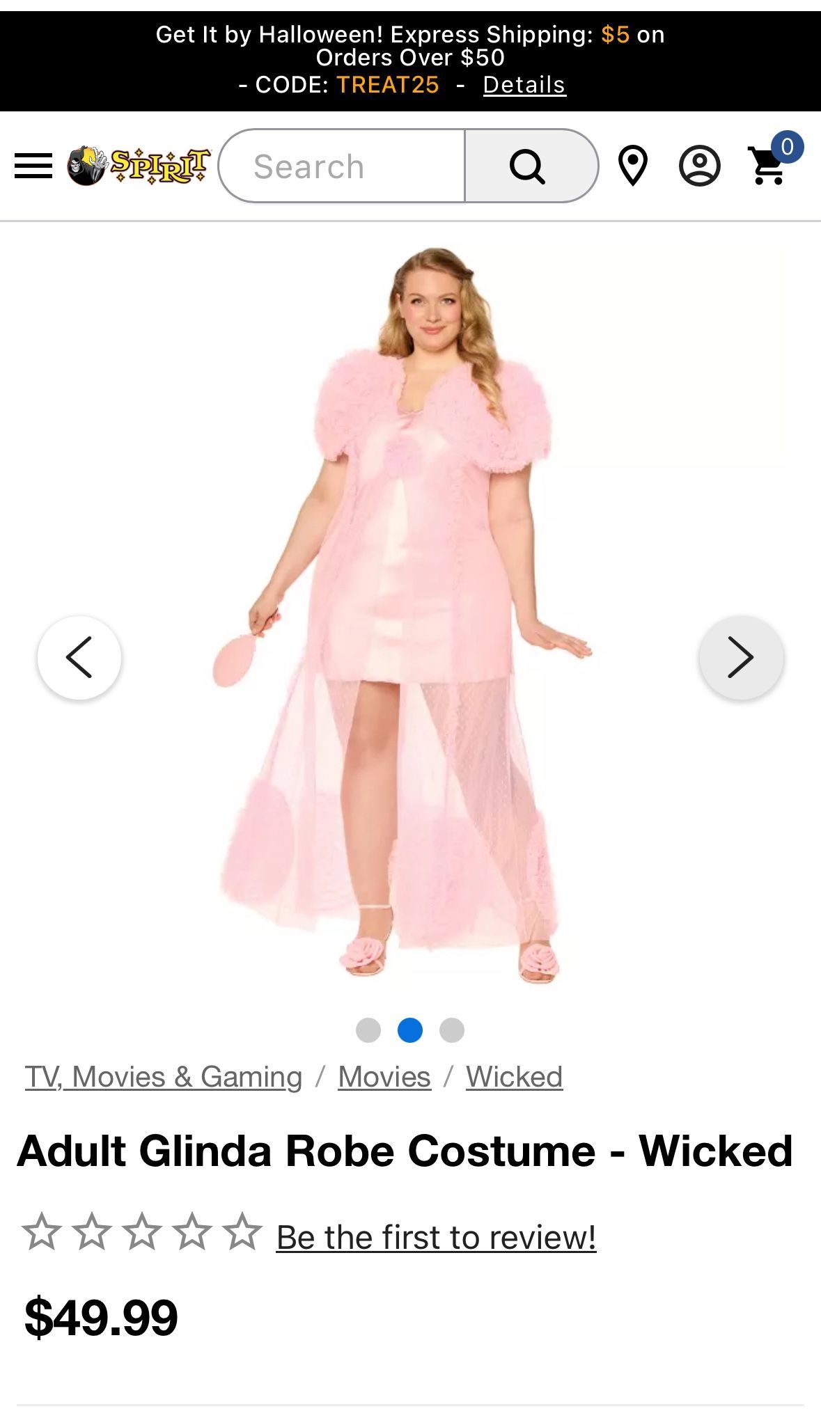 Plus Size Glinda Wicked Costume - 2X (3 pieces)