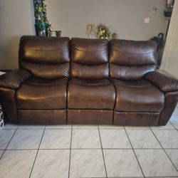 2 Living Room Leather Sofa Set