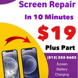 Phones screens replacement for $19 Plus part same day service! Our service comes with a FREE screen protector and warranty! Welcome 