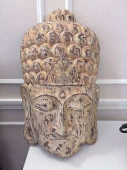 Decorative Buddha Head Sculpture – 18” Tall – $15