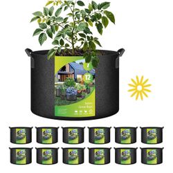 12 pcs 7 Gallon Grow Bags with Handles
