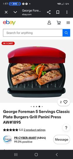 George Foreman 5-Serving Grill Panini Press