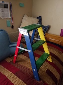 Hand Built 3 step convenient ladder.