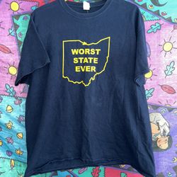 sz XL the worst state ever t shirt 