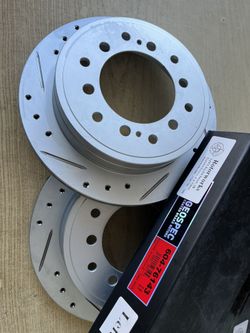 Toyota 4runner 10-23 Rear Drill Slot Rotors Ceramic Pads