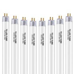 Wesome Lighting 8 Pack 12 Inch F8T5/DL LED Replacement Bulbs, 6500K Daylight, T5 LED 5 Watts Replace Fluorescent Bulb With LED, Replacement Tube For C