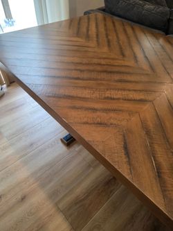 Living Spaces dining room table  seats 6-8