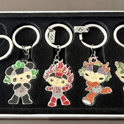  Beijing 2008 Olympics Five Mascot Keychain Set