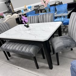 6pc Dining Set 🔥 Take It Home With Only $50 Down 