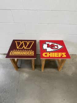 Rustic Wood Team Side Tables