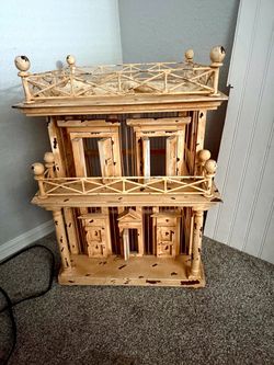 Vintage wooden frame, birdcage, very rare