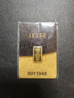 IGR 1g Fine Gold Bar 999.9