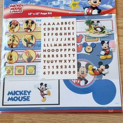 DISNEY Mickey & Friends EK Success 12"x12" Page Kit Scrapbook 110pcs NEW

