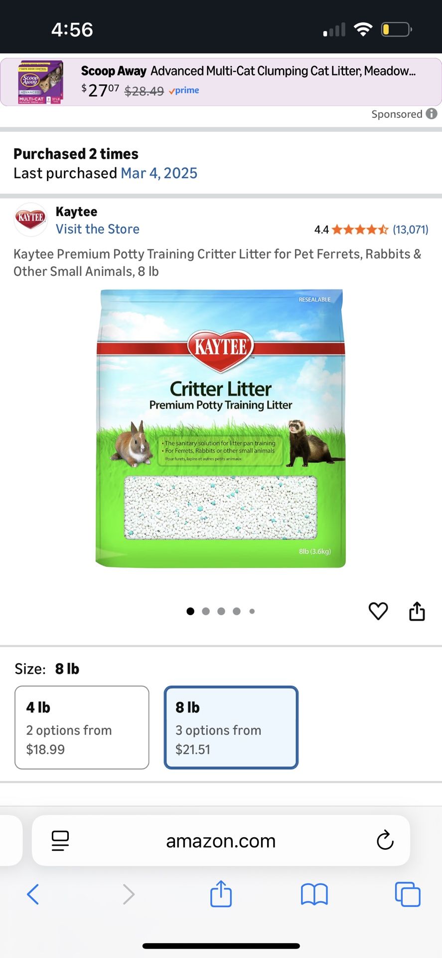 Critter Litter 8lbs Unopened