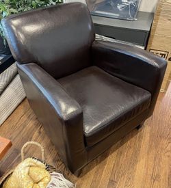 IKEA Jappling Vegan Leather Club Chair – Espresso Brown – Moving Sale