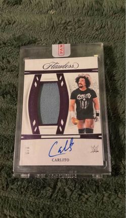 Panini Flawless Carlito WWE Auto Patch Card /8