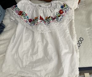 Mexican Floral Embroidered Shirt Fiesta