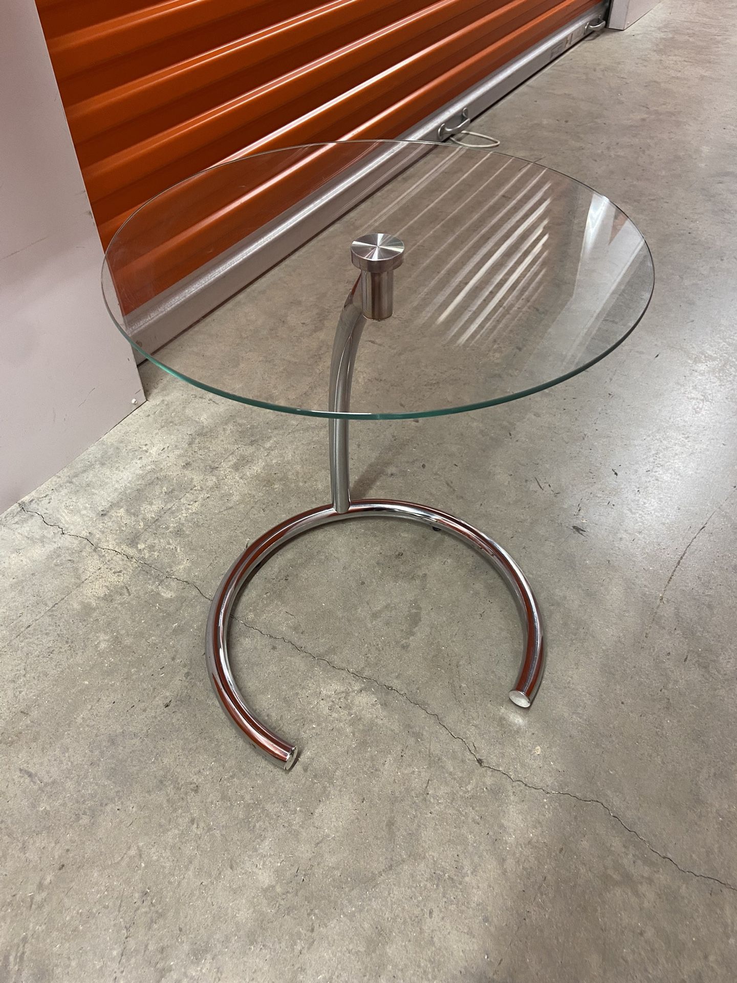 Chrome with Glass Modern Accent Side End Table