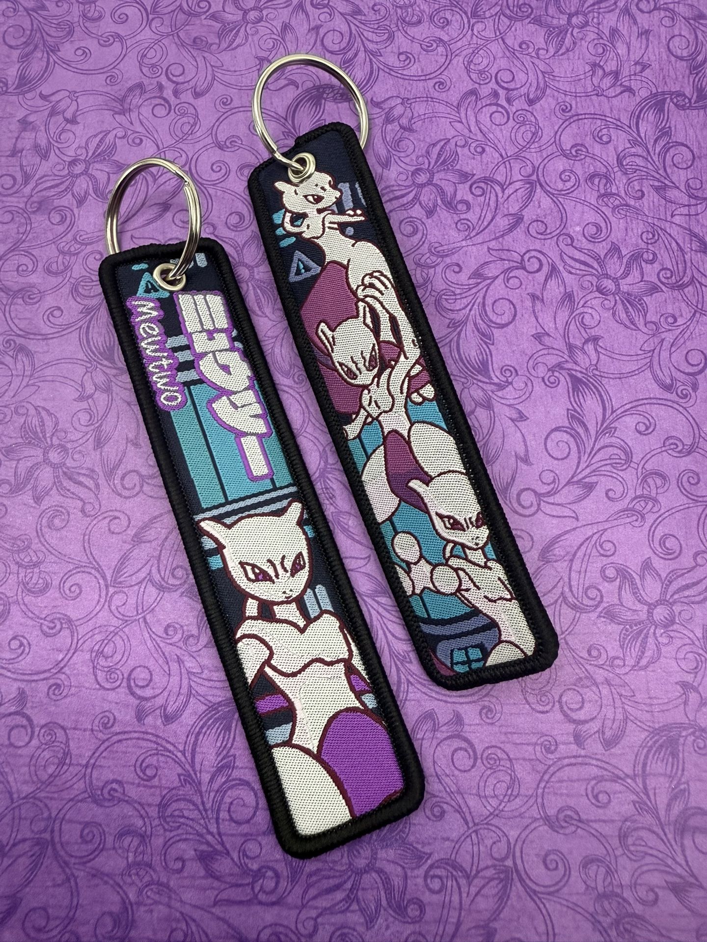 1 Piece Double Sided 5 Inch Mewtwo Keychain 